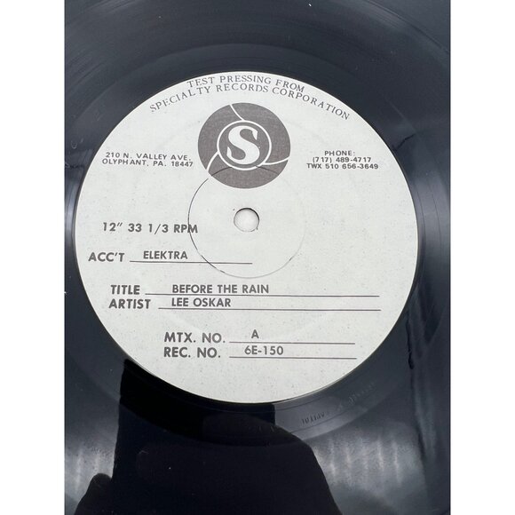 Lee Oskar Before The Rain LP Test Pressing 1978 Elektra 6E-150 - Picture 4 of 7